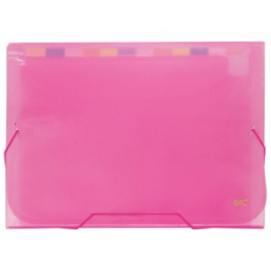 Pasta Sanfonada A4 com 12 Divisões Rosa 6090PP-RS DAC