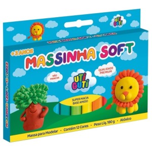 Massa de Modelar 12 Cores Uti Guti