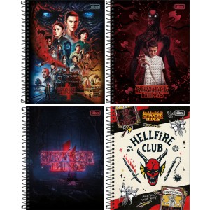 Caderno Colegial 1 Matéria Stranger Things 80fls Tilibra