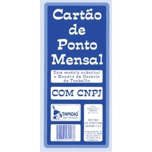 Cartão de Ponto Mensal com CNPJ - Palha 100 Folhas Tamoio