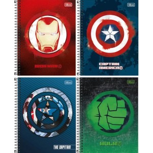 Caderno Colegial 1 Matéria Avengers 80fls Tilibra