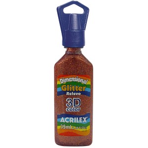 Tinta Dimensional Glitter 3D 35ml - Cobre 203 Acrilex