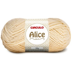 Lã Alice 8176 - Off White 100g Circulo