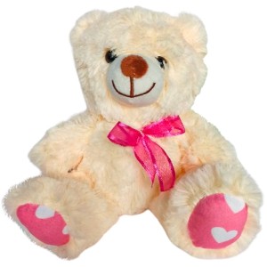 Pelúcia Urso com Laço Rosa Grande 20cm CKS