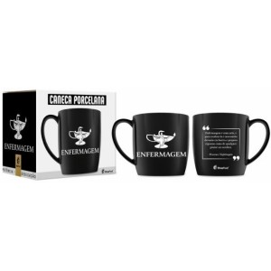 Caneca Cerâmica Cursos 300ml - Enfermagem Brasfoot
