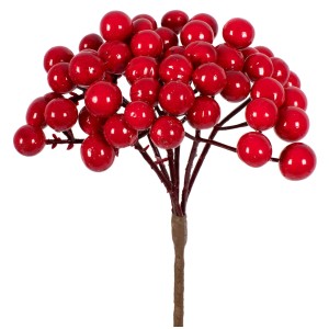 Enfeite Natalino Pick Berries X6 Vermelho 18cm 41773 Grillo