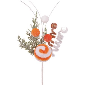 Enfeite Natalino Folhas e Bolas Dourado 20cm 53832 Grillo