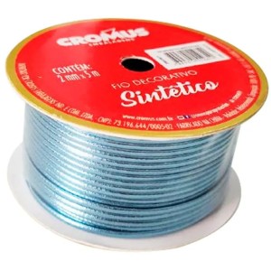 FIO DECORATIVO SINTETICO - AZUL C/5 MTS CROMUS