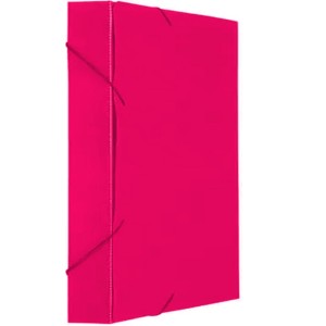 Pasta com Elástico 55mm Novaonda Rosa Polibrás