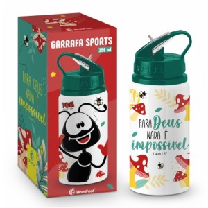 Garrafa Sports 350ml - Smilinguido para Deus Brasfoot