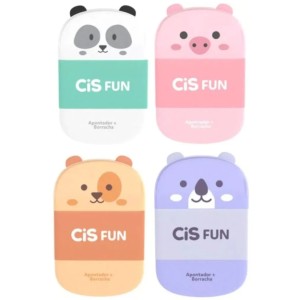 Apontador com Borracha Fun Cis