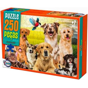 Quebra-Cabeça - Cachorros Fofos 250 Peças 12160 Toia Brinquedos