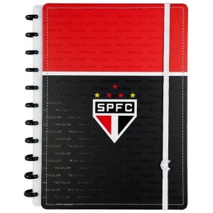Caderno Inteligente São Paulo Tricolor Paulista Preto Grande 80fls CI