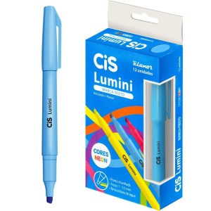 Marca Texto Lumini - Azul Neon c/12 Cis