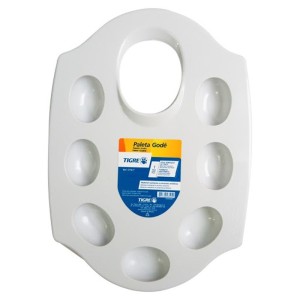 Paleta Godê para Pintura 8 Cavidades 5110-7 Tigre
