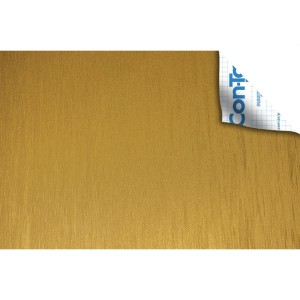 Papel Contact Adesivo 45cm x 2 Metros - Aço Escovado Ouro Con-Tact