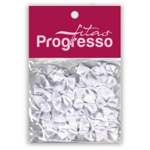 Laço de Cetim 10mm - Branco c/50 Progresso