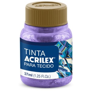 Tinta para Tecido Metálica 37ml - Lilás 528 Acrilex