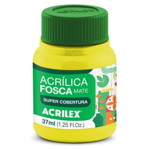 Tinta Acrílica Fosca 37ml - Amarelo Limão 504 Acrilex