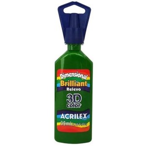 Tinta Dimensional Brilliant 3D 35ml - Verde Musgo 513 Acrilex