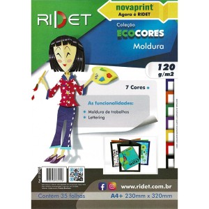 Bloco Ecocores A4 Moldura 120g 35fls Ridet