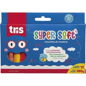 Massa de Modelar 12 Cores Supersoft Tris