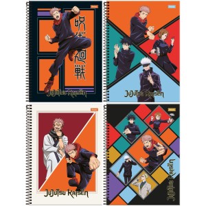 Caderno 1 Matéria Jujutsu Kaisen 80 Folhas Foroni