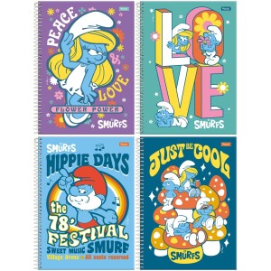 Caderno 1 Matéria Os Smurfs 80 Folhas Foroni