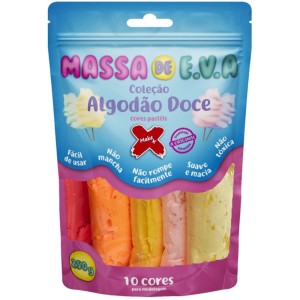 Massinha de EVA 250g - 10 Cores Pastel Make+