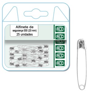 Alfinete de Segurança 20mm Niquelado c/25 ACC