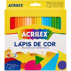 Lápis de Cor 72 Cores Hexagonal Acrilex