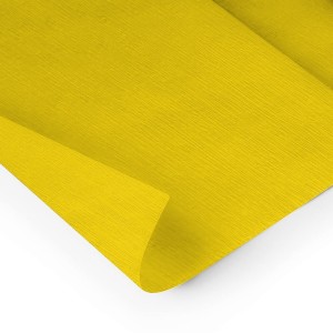 Papel Crepom Simples 48cm x 2m - Amarelo