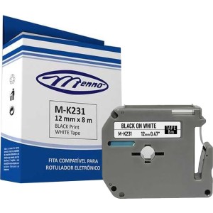 Fita para Rotulador Eletrônico 12mm x 8m M-K231 Menno