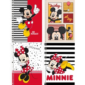 Caderno 1 Matéria Mickey e Minnie 80 Folhas Culturama