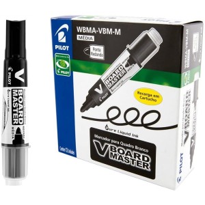 Pincel Marcador para Quadro Branco V-Board Master Preto c/12 Pilot