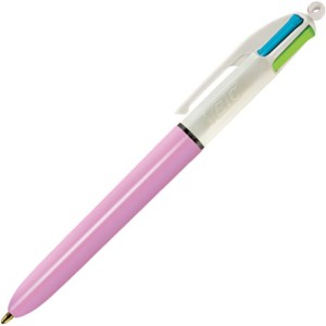 Caneta Esferográfica 4 Cores Fashion Rosa Bic