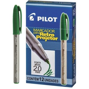 Caneta Retroprojetor 2.0mm - Verde c/12 Pilot