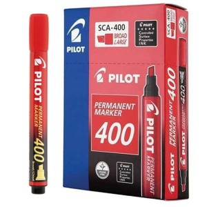 Pincel Marcador Permanente SCA-400 Vermelho c/12 Pilot