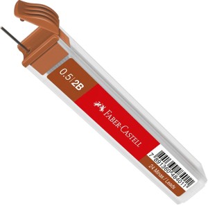Grafite 0.5mm 2B - Tubo com 24 Minas Faber Castell