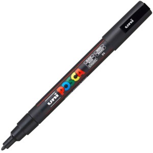 Caneta Posca PC-3M - Preta Uniball