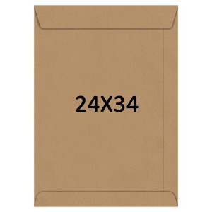 Envelope 24cm x 34cm - Kraft Natural c/250 Scrity